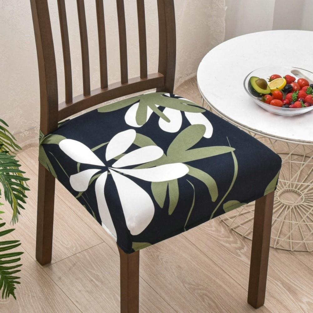 

Soft Printed Design Stretch Chair Cover Square Elastic Bottom Chair Seat Cover Removable Chair Cushion Cover Home Decor