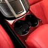 For Porsche MACAN 2014 2015 2016- Water Cup Panel Decoration Sticker Decal Cover Trim Car Interior Accessories Carbon