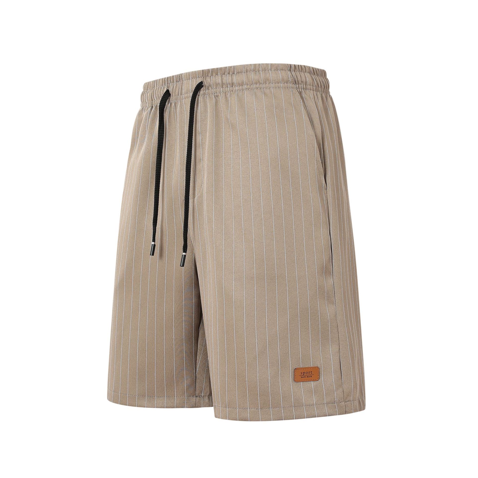 

European size casual shorts men s striped outdoor breathable loose men s quarter pants foreign trade trendy brand XS хакі