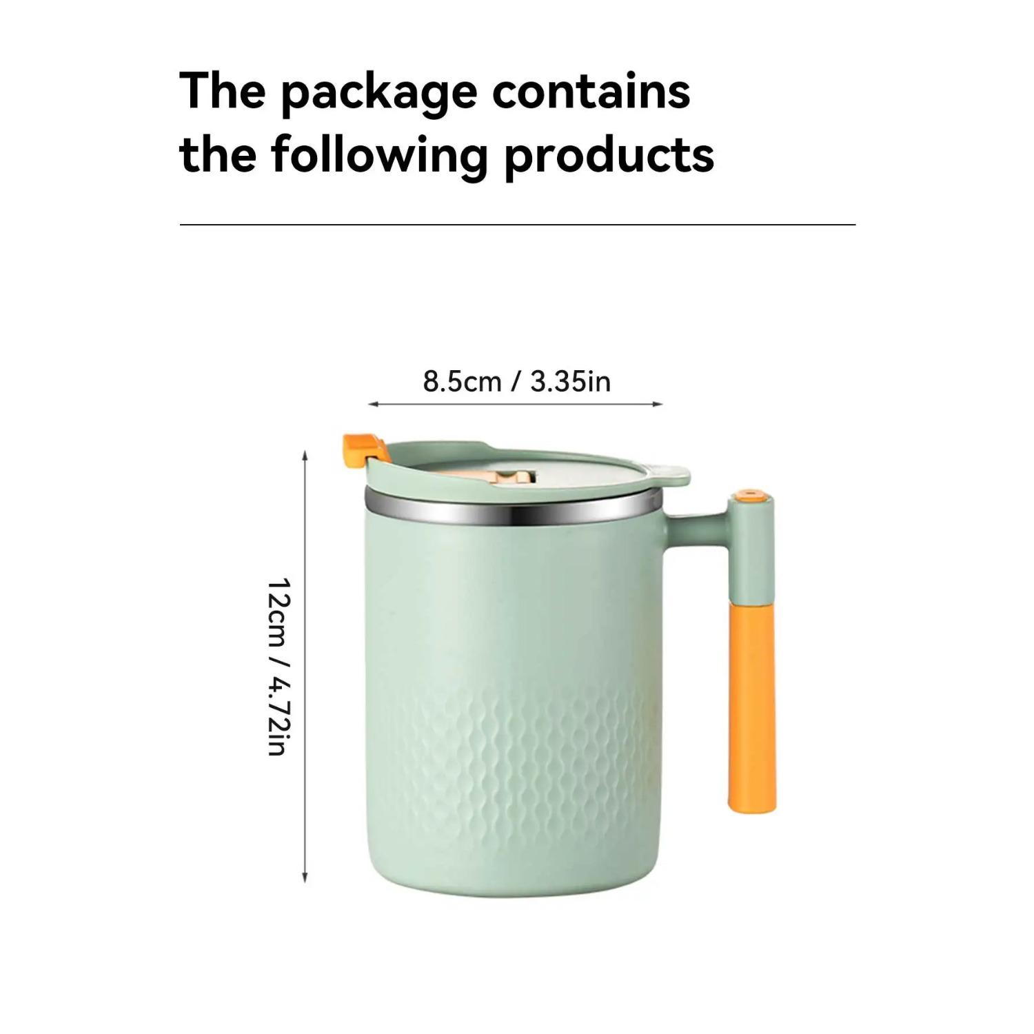 

Кружка для кофе из нержавеющей стали 304 с ручкой, переносная чашка для воды, двухслойный изолированный стакан, термостойкая посуда для напитков 401-500ml