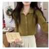 Women's Sweater V-neck Long Sleeved Knitted Sweater Autumn/winter Western-style Top Base Sweater