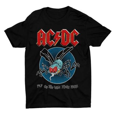 Vintage Fly On The Wall Graphic Funny Black S-4XL ACDC Shirt TOP-SELLING High-end Luxury Is for Both Men and Women Top Y2k