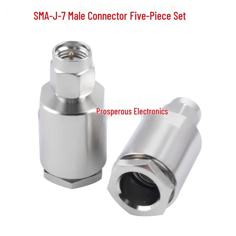 SMA-J-7 Male 5-Piece Crimp Set for 50-7 LMR400 RF Connector