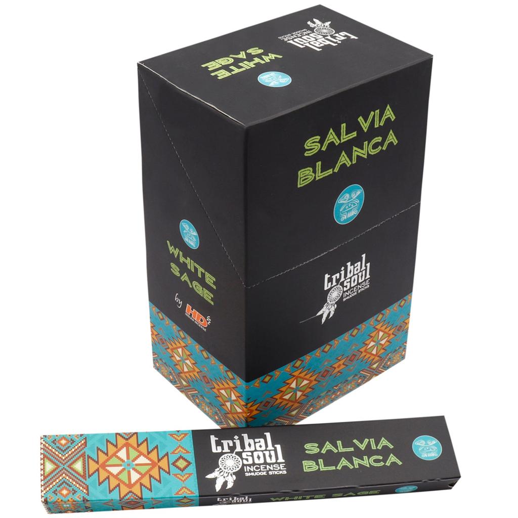6x White Sage Incense Sticks, Tribal Soul