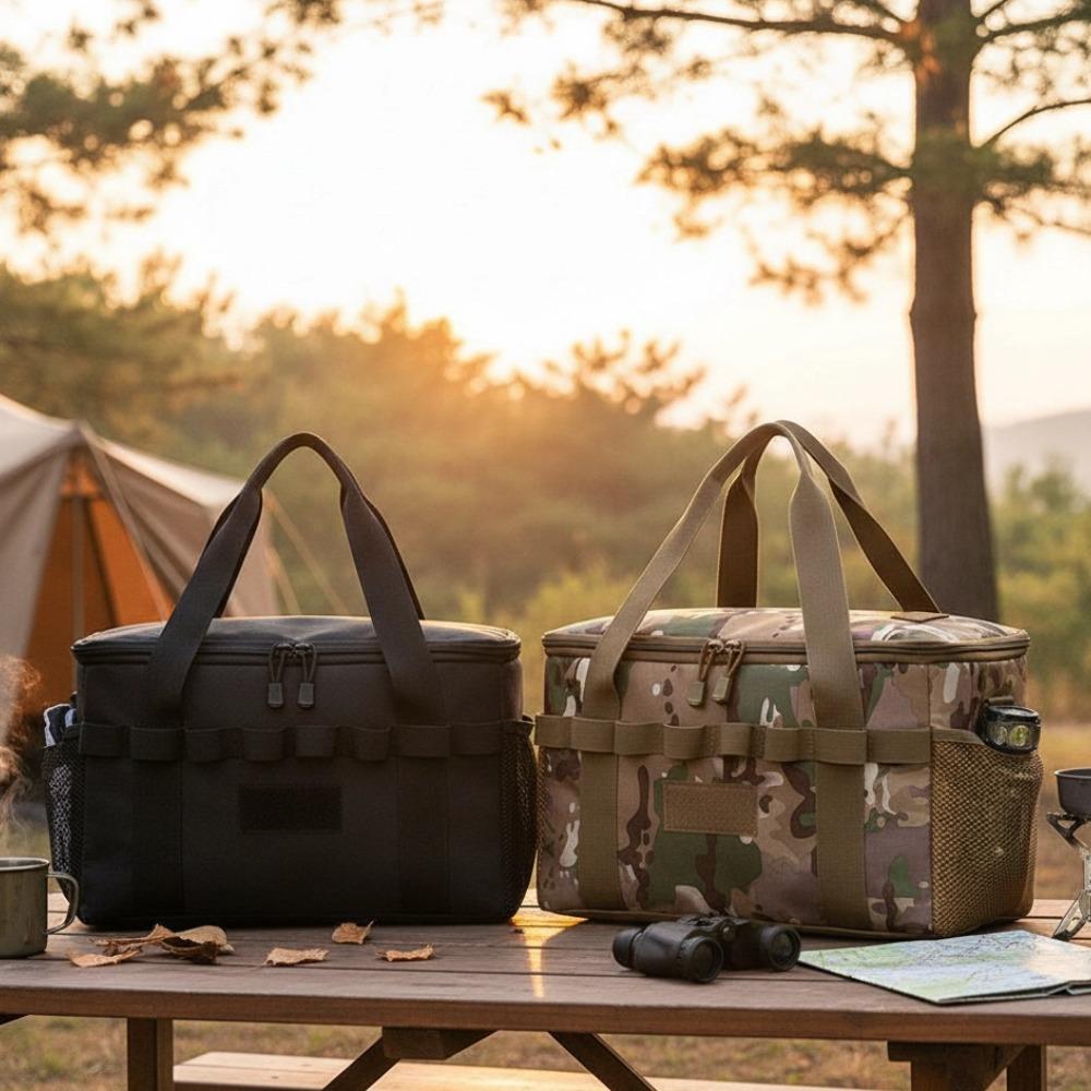 Outdoor Camping Storage Bag Large-capacity Tactical Bag Multi-Functional Gas Tank   Picnic Cookware Utensils Organizer Bag