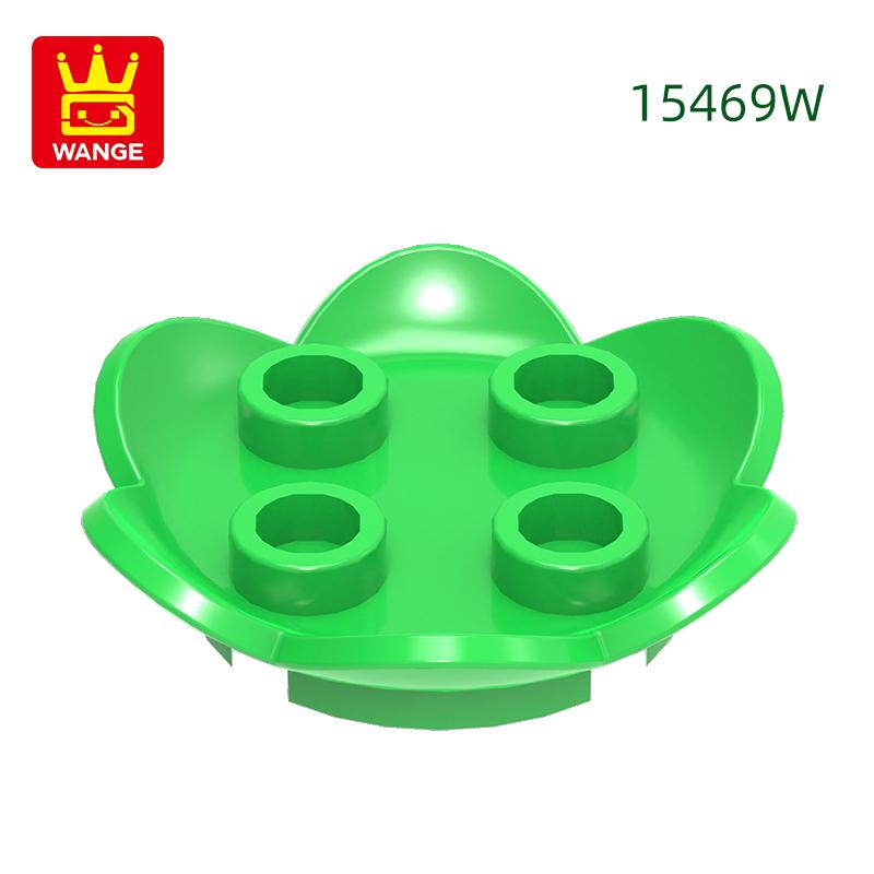 Non-Toxic 129Pcs/Lot 15469W Plant Leaves 2 X 2 With 6 Petals Building Block Moc Accessories Compatible With Brick Diy Children Toys