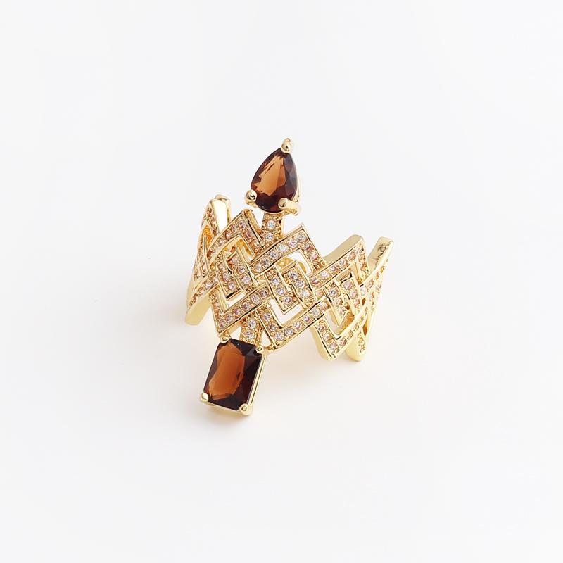 

Luxury Colorful Cubic Zirconia Rings For Women Bohemian Colorful Woman s Rainbow Ring INS Statement Rings Party Wedding Jewelry