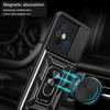 For Xiaomi Redmi 12C 4G Kickstand Phone Case PC+TPU Cover with Slide Camera Lid