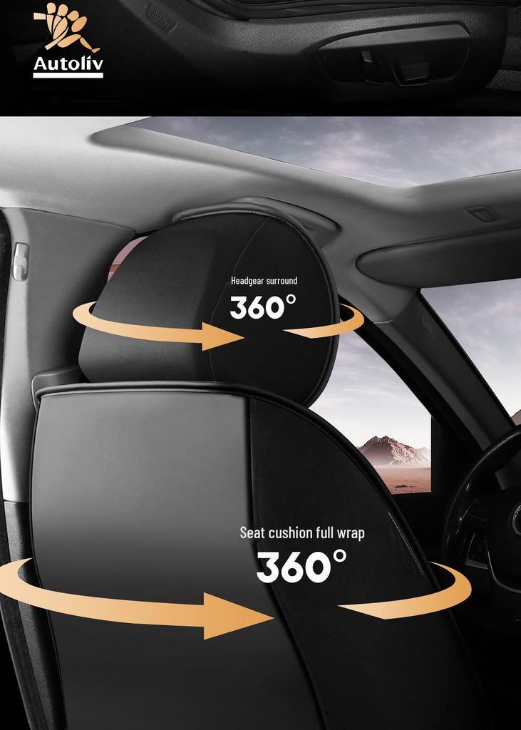 3D Fully Enclosed Leather Car Seat Cushion Cover for Sedans - All-Season Use