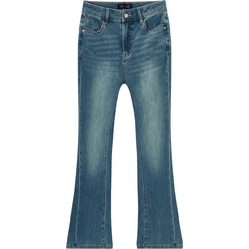 Aijutu Women s Four-Way Stretch Flare Denim Jeans 25