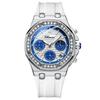 Dawn Multifunctional Ladies Watch Moon Phase Chronograph True Three-Eye Diamond Calendar Quartz Watch 912