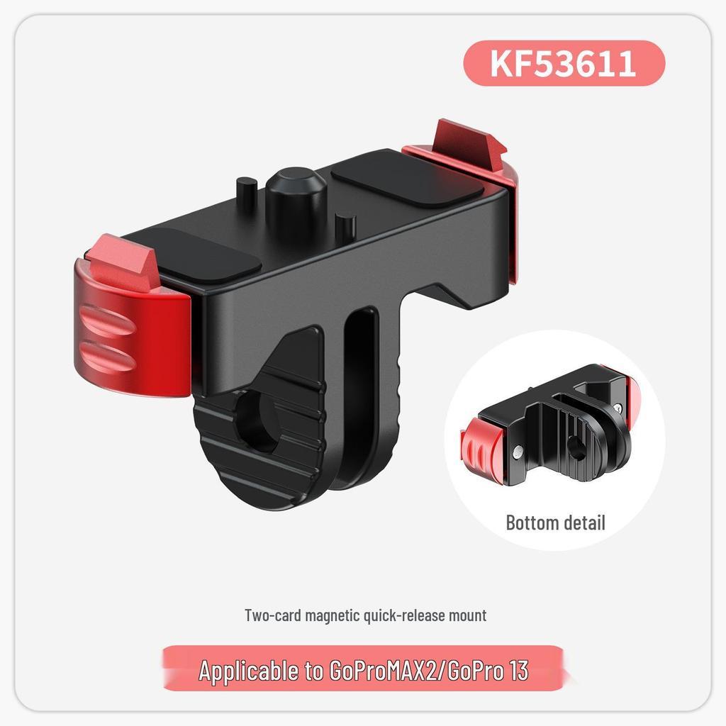 Supporto magnetico a sgancio rapido per fotocamera GoPro Max2/13 con doppio adattatore da 1/4"