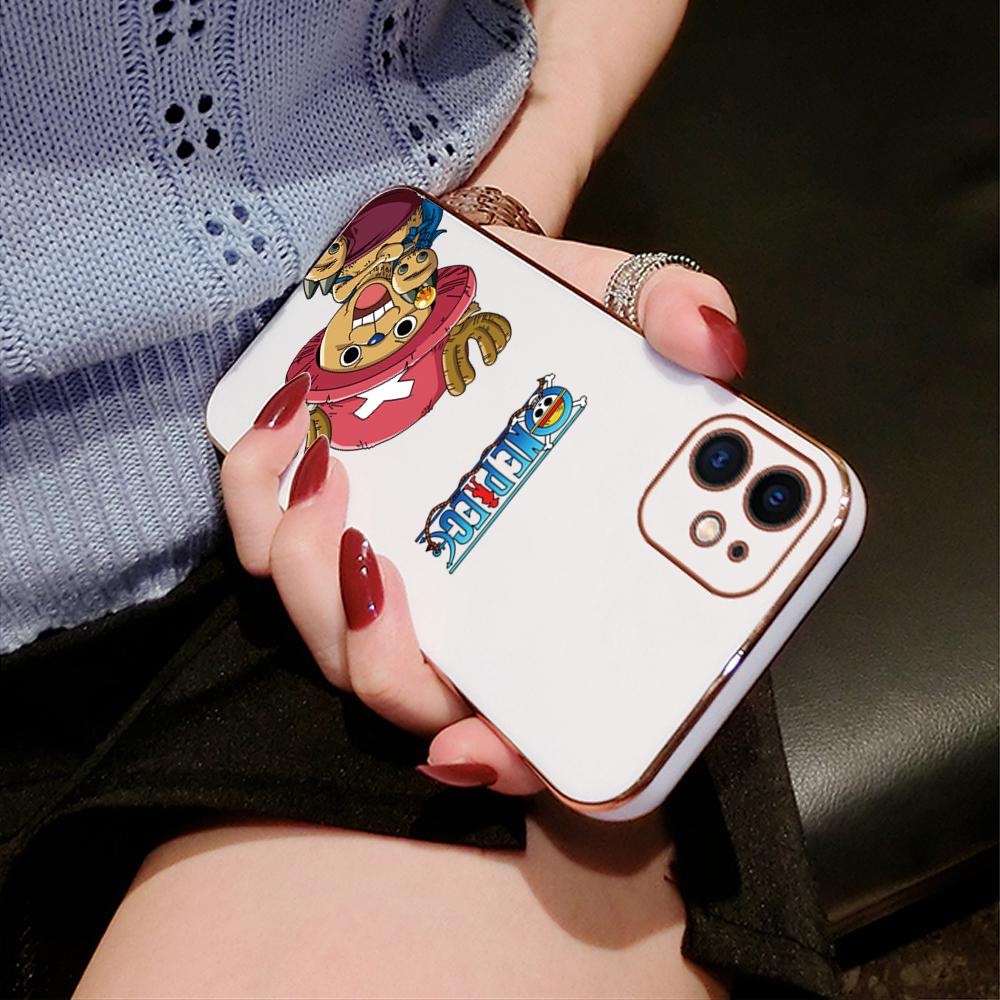 Colorful Printing Patterns Square Edge Pattern Casing Plated Phone Shell Luxury Plating Soft Phone Case for iPhone Motorola Moto OnePlus Samsung