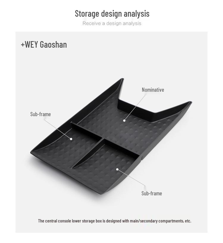 Wey Gaoshan Center Console Storage Box - Car Interior Organizer