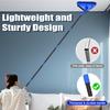 Wall Mop Cleaner Long Handle 80 Inches, 180° Folding Ceiling Washer Scrubber and Squeegee, Triangle Baseboard Cleaning Tool Duster with 6 Microfiber