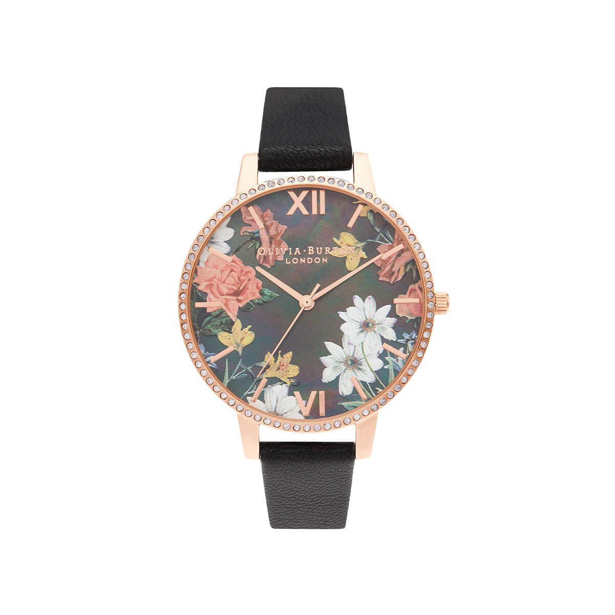 

Часы OB16BF31 Sparkle Floral Big Dial Pearl Dial Black Rose Burton [Официальный дилер] Женские / & Gold/Olivia [OLIVIA BURTON]