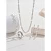 Niche Personality High-end Sense Versatile Claw Chain Necklace Stud Earrings Bracelet Three/four-piece Set