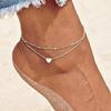 Adjustable Anklet for Women Girls Multilayer Ankle Bracelet Elegant Multi Layer Designs Waterproof Beach Jewelry