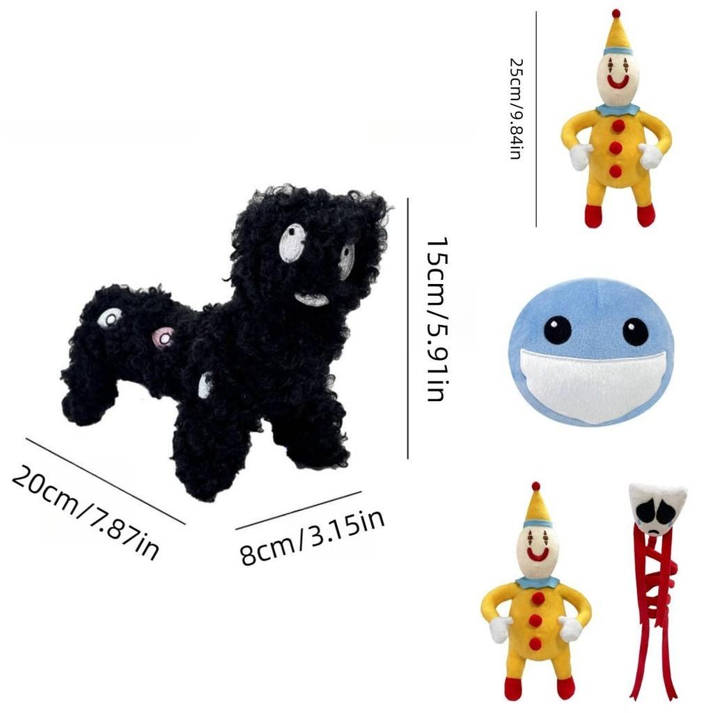 Unique Digital Circus Rabbit Plush 25cm Height Red Spring Bubble Black Monster Colors Short Plush