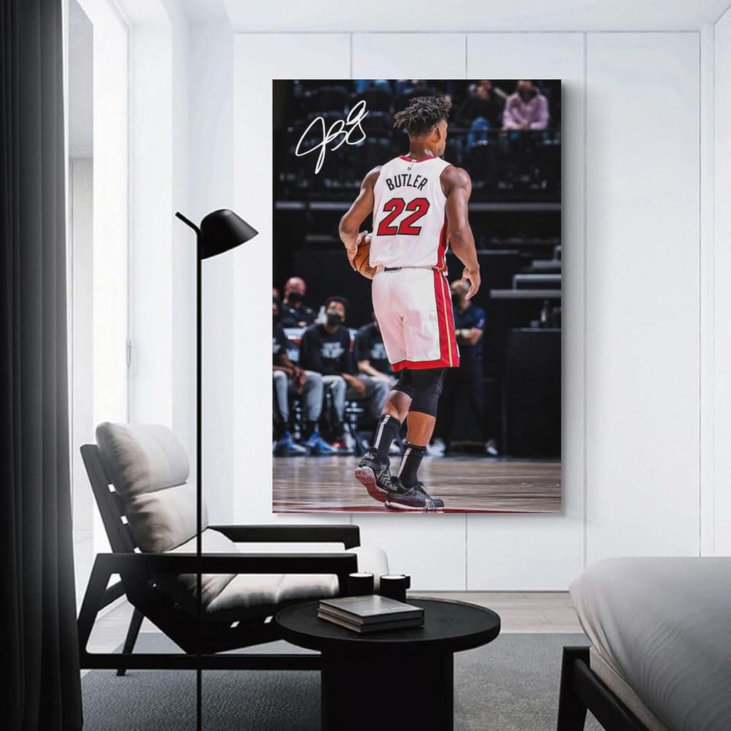 LINYISHU Jimmy Butler Poster Basketball Signature Wall Art Canvas Print Poster HD Home Decoration Painting ID82814; Unframe; 16x24inch(40x60cm)