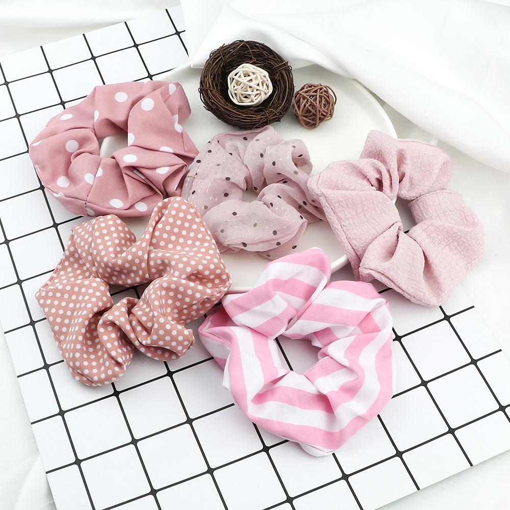 47 Styles 5pcs Fashion Elastic Hair Bands Simple Basic Ponytail Holder Rubber Band Headwear for Women Girl Hair Accessories Gift