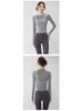 Women's Long Sleeve Yoga Suit with Thumbholes - Slim Fit for Running and Pilates