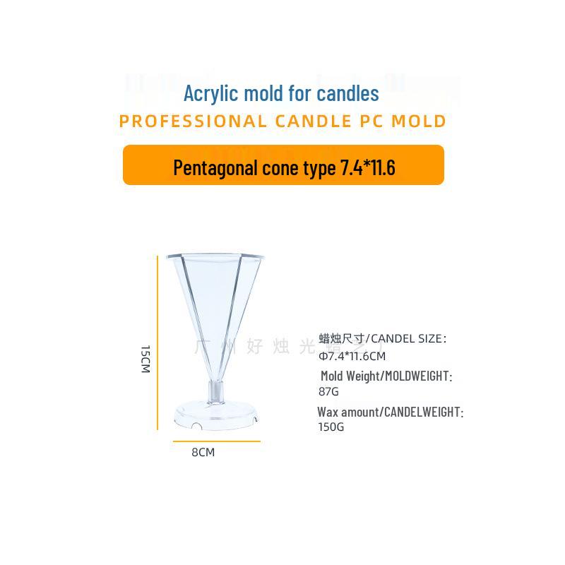 

Акрилова конічна форма для свічки-колони - Зроби сам корейська ароматична паличка, воскова модель