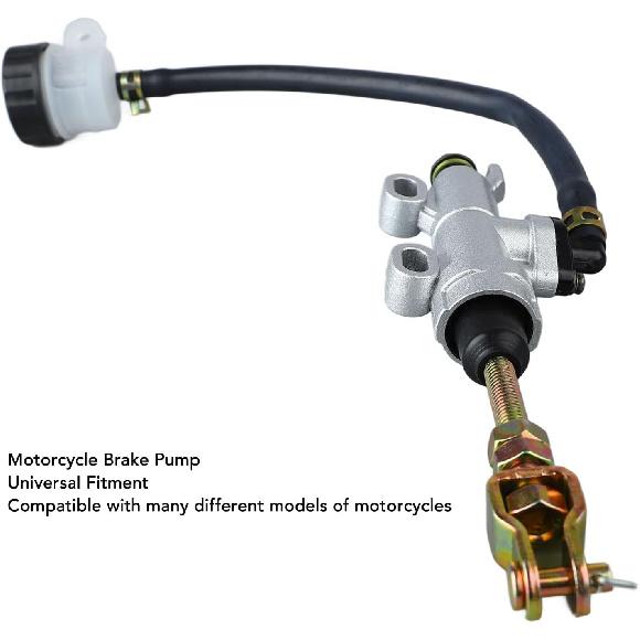 Motorcycle Brake Pump Iron and PVC Rear Brake Master Cylinder Pump for Most Motorcycle Brake Modification Accessories Universal Rear Brake Pump