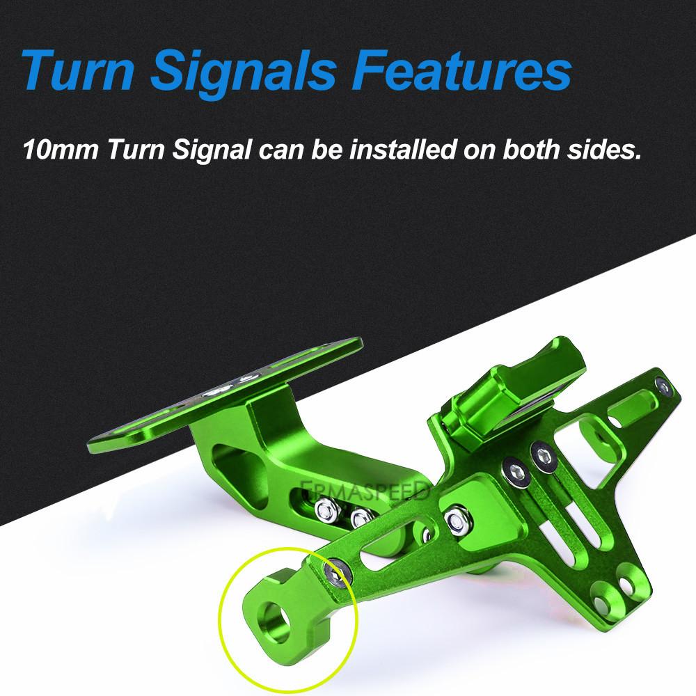 Motorcycle License Plate Frames Holder and Motorcycle LED Turn Signal Light For Motocross Street Bike Motorbike