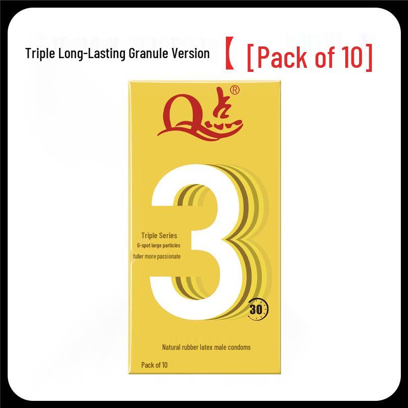 Q Point Ultra-Thin Pink Condoms with 3D Surrounding Particles - Odorless, Super Lubricated, Female Pleasure Enhancing.
