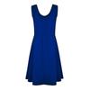 Patchwork Cotton Blend Sleeveless Dress Round Neck Flared Hem For Beach Parties
