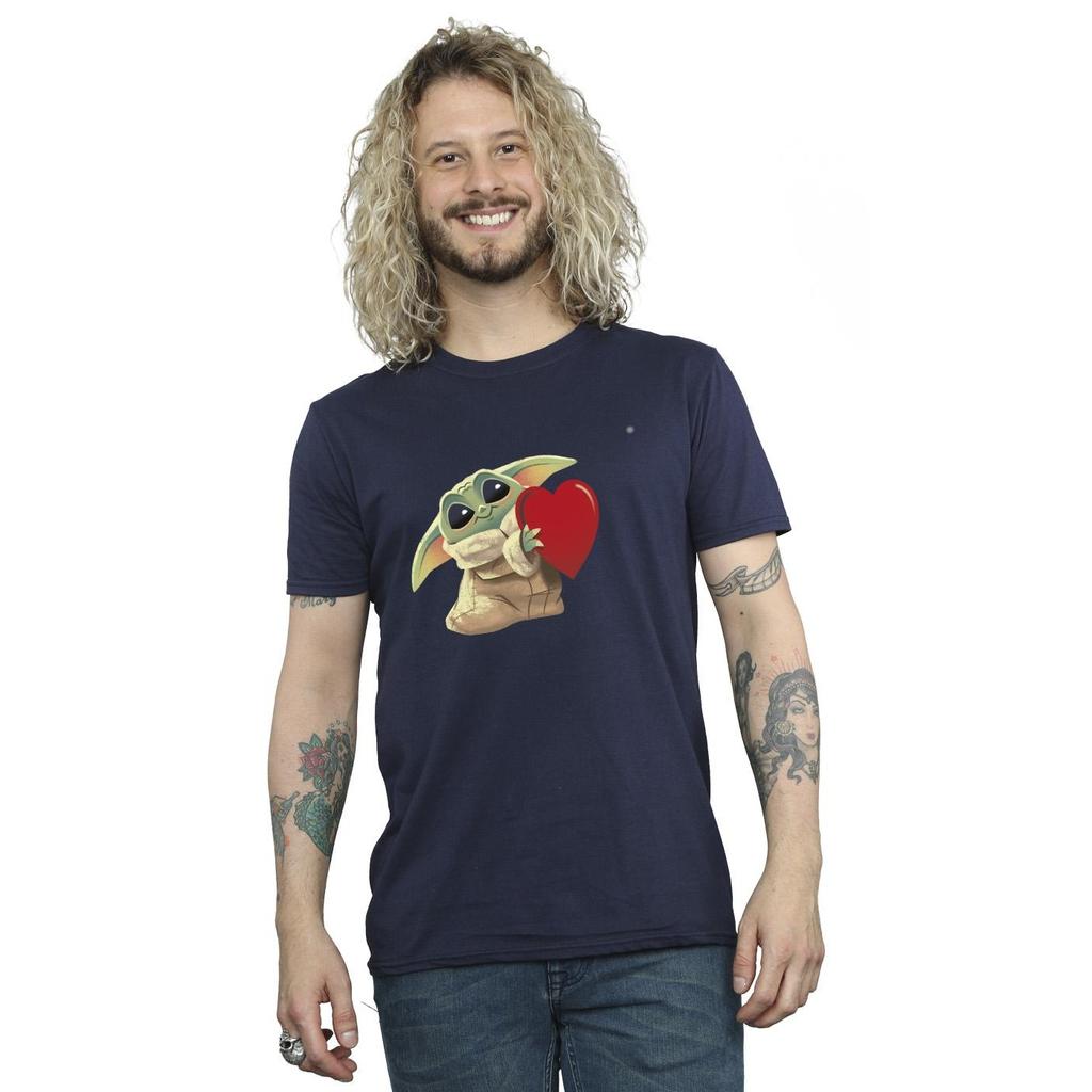 Star Wars Mens The Mandalorian The Kids With Heart T-Shirt