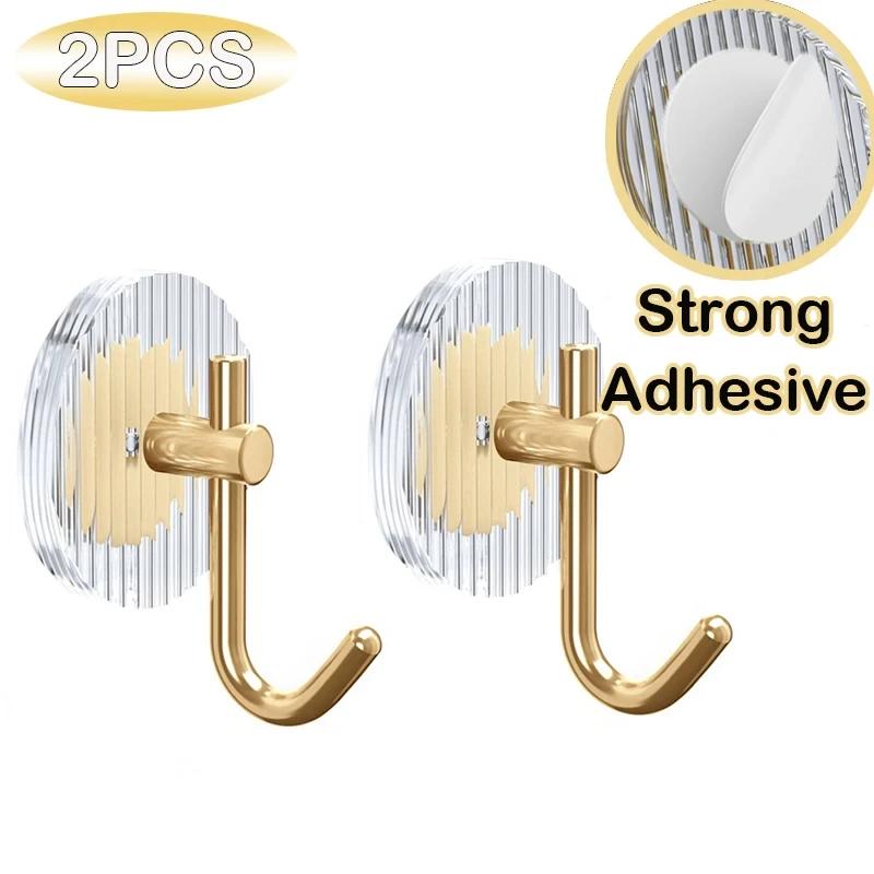 Single hook wall hook bathroom self-adhesive towel hook non punched wall mounted towel rack door back hook used for coat and hat