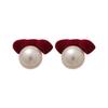 Silver Needle Pearl Bow Stud Earrings - Retro High-End Niche Atmosphere