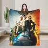 Good Omens Flanelldecke Warme Weiche Überwurfdecke für Heimdekoration Reise Büro Mode Tagesdecke Sofa Bettbezug