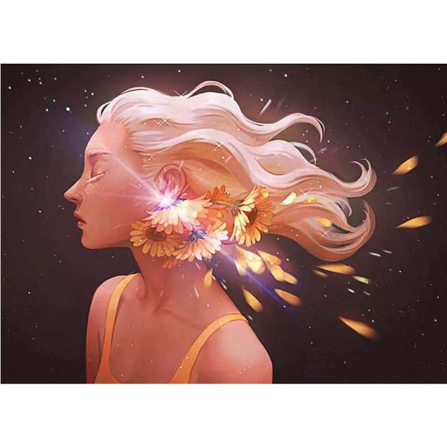 Full 5D Diamond Painting Beautiful Girl DIY Diamond Embroidery Diamond Mosaic Cross Stitch Kits Home Decor Gift