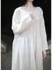 Women's Double-Layer Cotton and Linen Retro Long Dress - Cool, Gentle Style, Available In 4 Colors