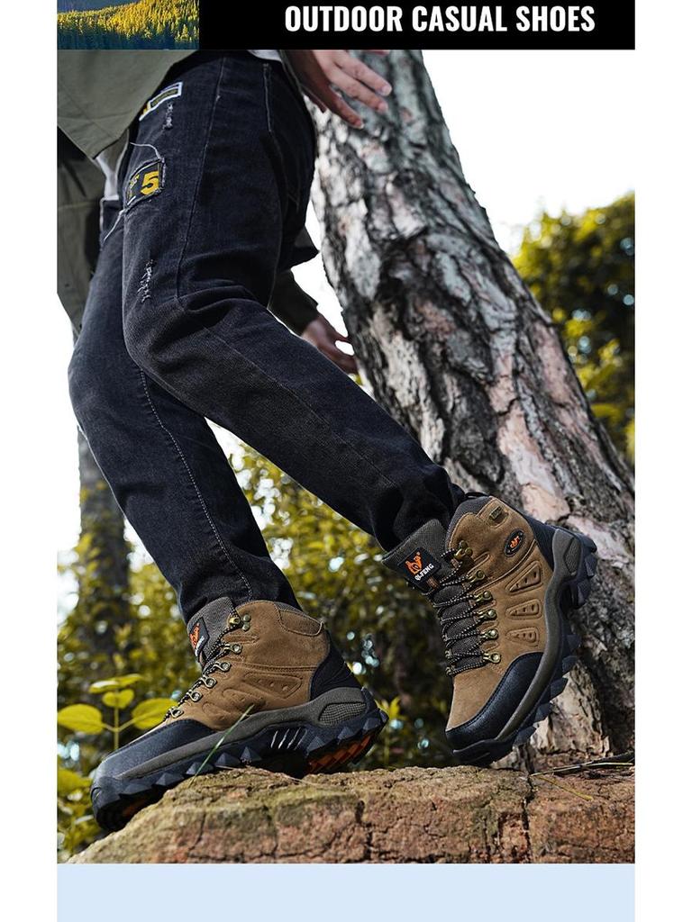 Plus Size Autumn/Winter High-Top Hiking Boots for Couples