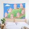 Cute Rabbit Tapestry Office Living Room Decoration Home Wall Tapestry