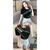 Short-sleeved T-shirt for Women in Spring and Summer Irregular Design Slimming Niche Scheming Top Feminine Top