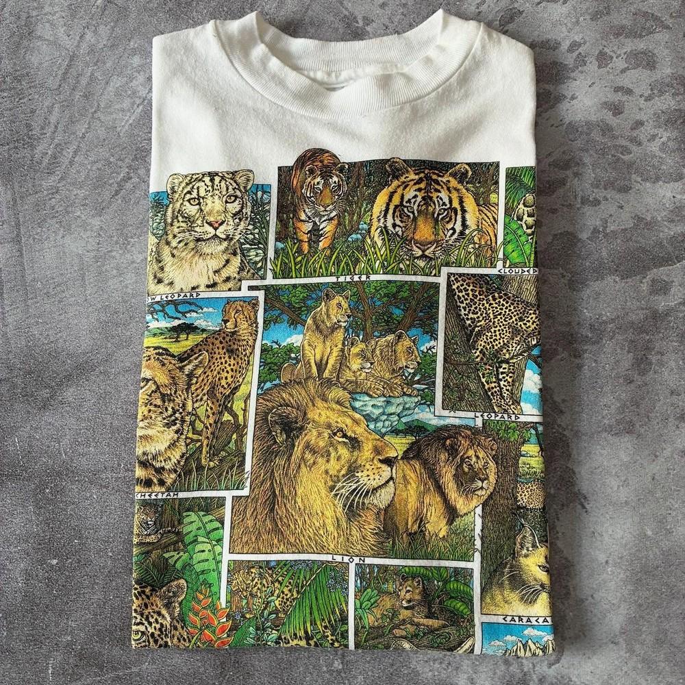 

Retro Wild Cats Animal Graphic Unisex Tee Gift For Fan S5XL Unisex T-Shirt XXL