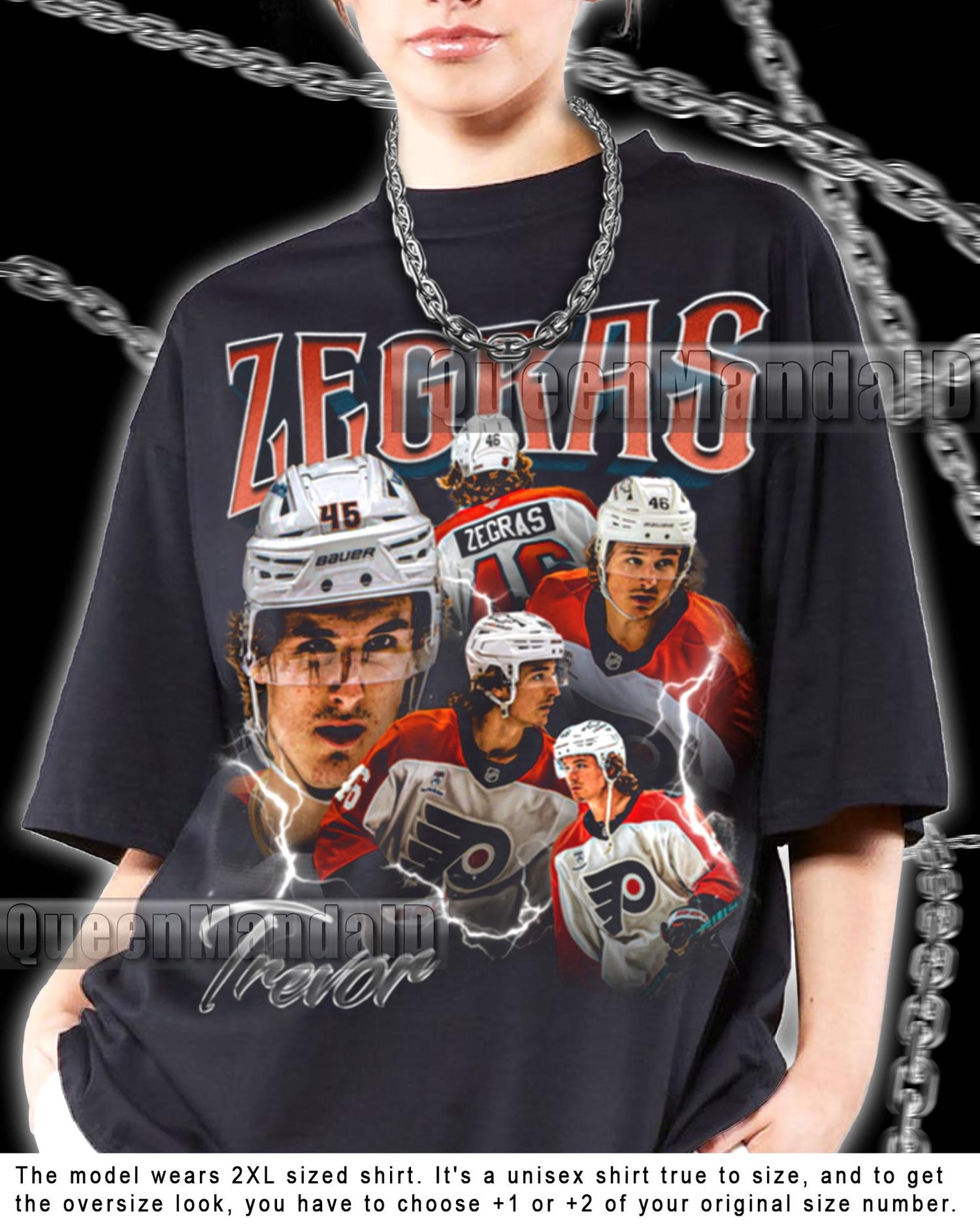 Trevor Zegras 90s Retro Hockey Fan Shirt, Vintage Style Sport Tee KUS72 XL