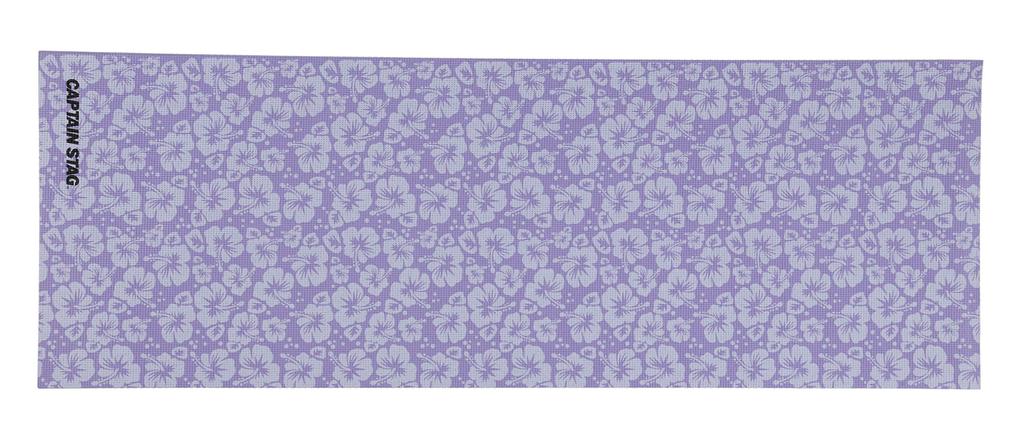 CAPTAIN STAG Muscle Training Exercise Fitness Yoga Yoga Mat 61 X 173cm Thickness 0.6mm Hibiscus Lavender Vit Fit UR-870