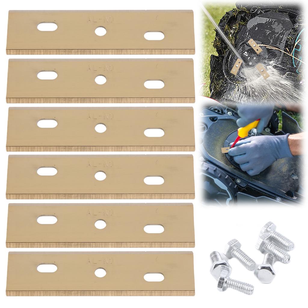 12/6 Pack for ALKO Robolinho Lawn Mowers Lawn Mower Replacement Blade with Screws Accessories Robotic Lawn Mower Cutting Blade
