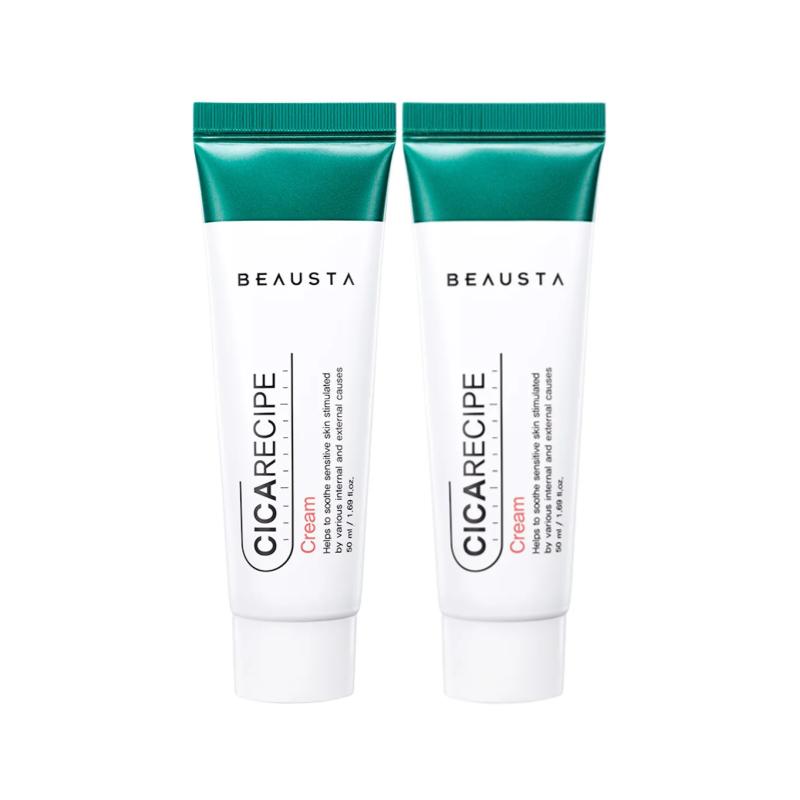 [BEAUSTA] Cica Recipe Cream 50ml x 2ea Intensive Calming & Skin Barrier Repair Set