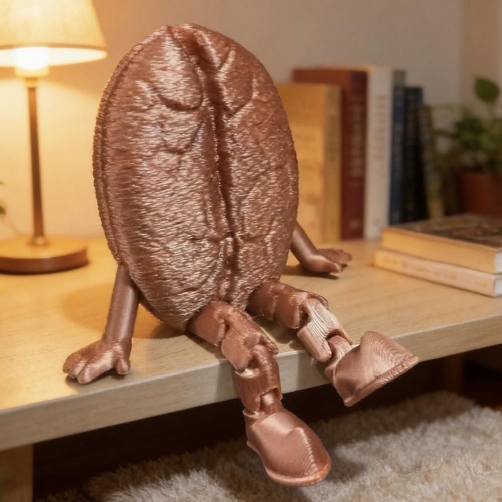 3D Print Coffee Bean Ornaments Multi Functional Funny Chocolate Ornament Model Sculpture Home Decorations Office