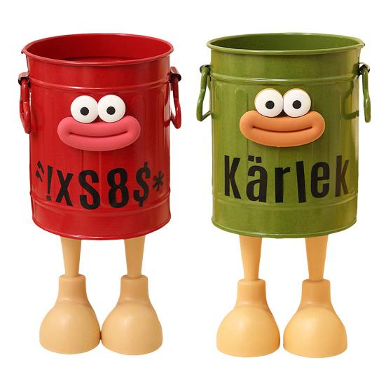 Cartoon Pen Holder Round Vertical Pencil Holder for Office Home Study Desktop