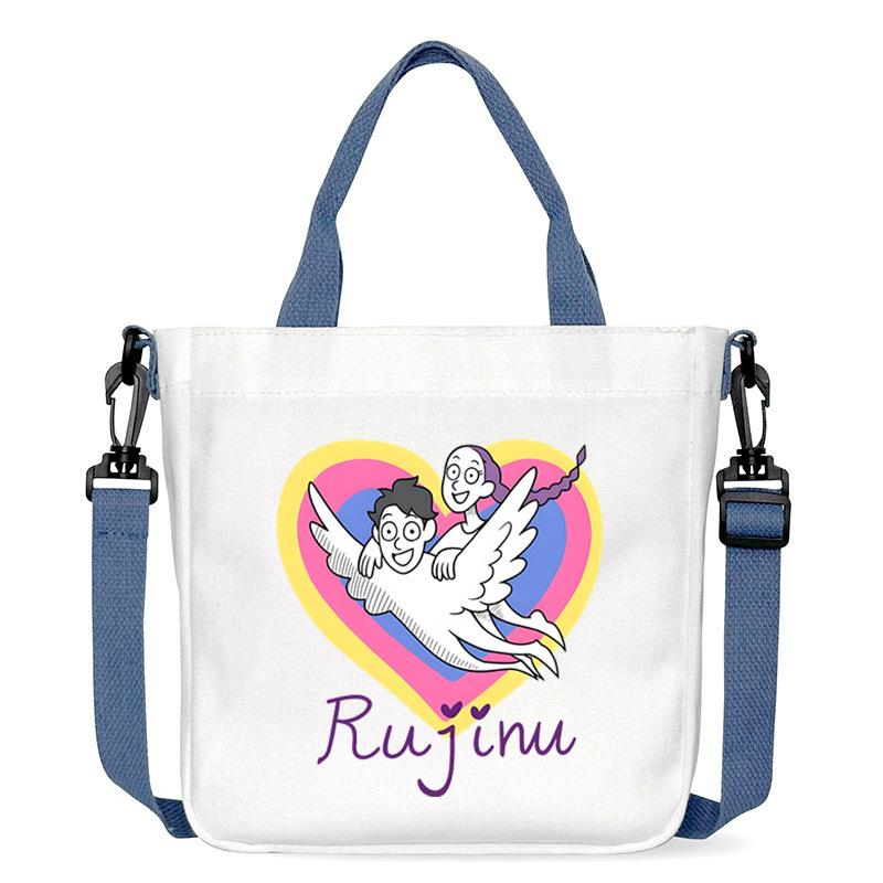 Anime Cartoon Print Office Worker Commuter Portable Messenger Bag Student Large Capacity Casual Handbag