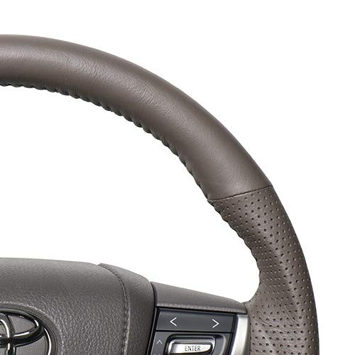 REAL Steering Wheel [Land Cruiser Prado (150 Series: Late Model)] Dark Greige All-leather [Original Series] H30G-LPB-GL
