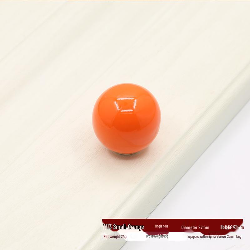 Round Colored Ceramic Drawer & Cabinet Handle